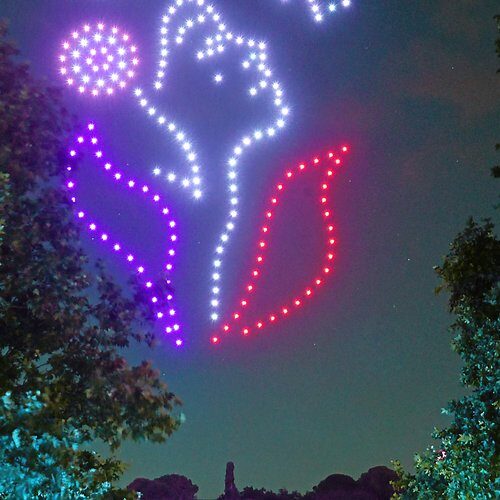 SPECTACLE DE DRONE AUX JARDINS DE LA FONTAINE POUR LE 14 JUILLET